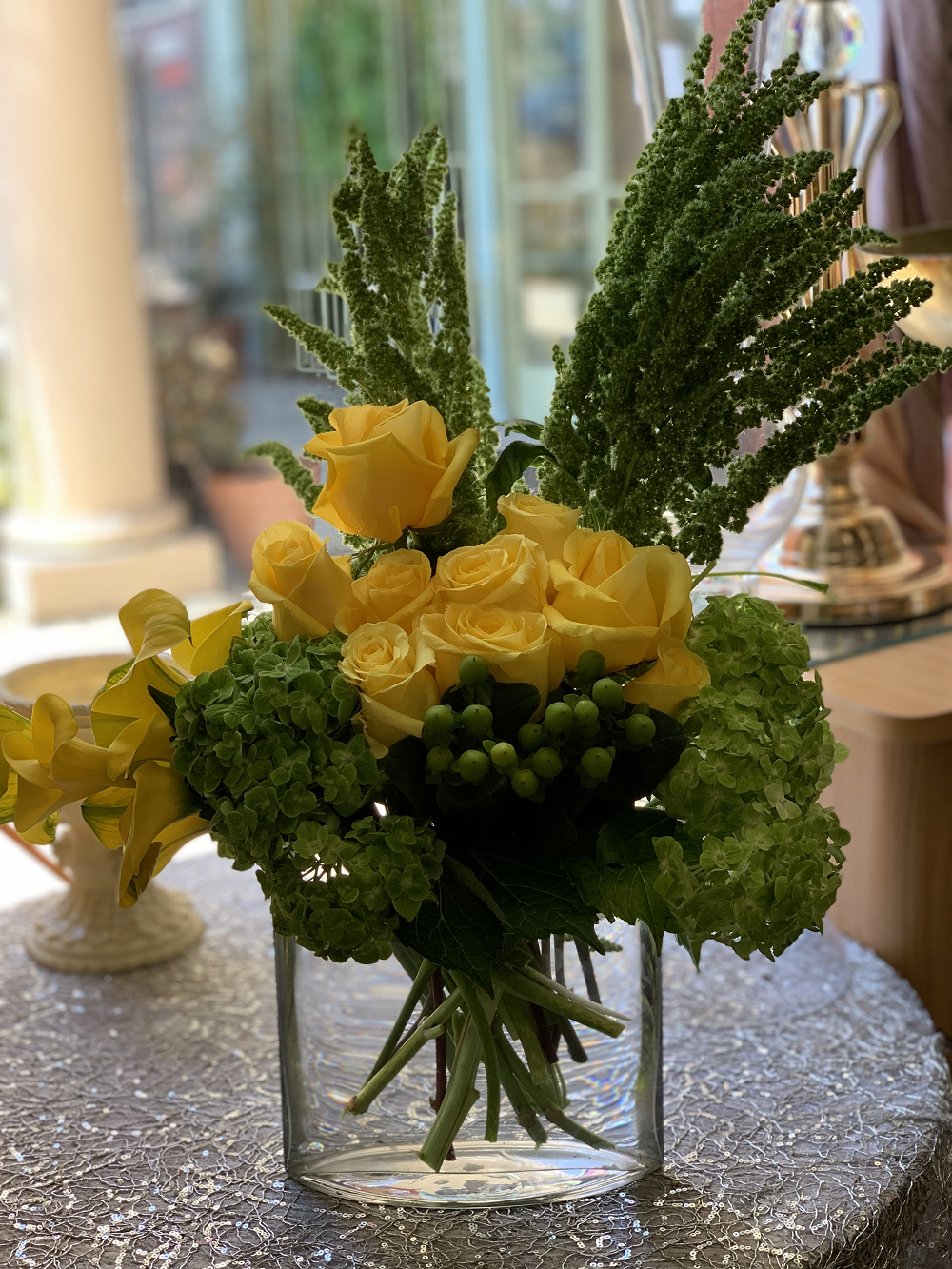 Radiant Yellow And Greens - Encino Florist
